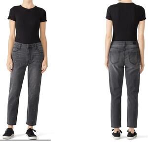 Joie Womens Washed Onyx Perez Jeans Faded Black Gray Pearl Studded Size 27 Denim